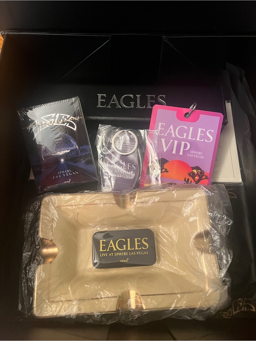 EAGLES VIP box memorabilia from Vegas Sphere show!